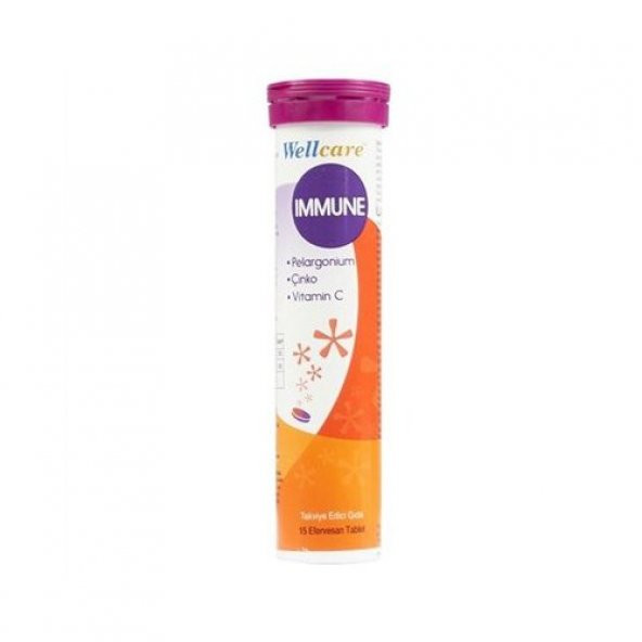 Wellcare Immune 15 Efervesan Tablet ürün görseli 1
