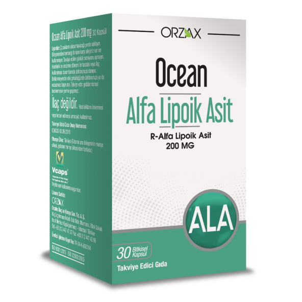 Ocean Alfa Lipoik Asit 200mg 30 Kapsül ürün görseli 1