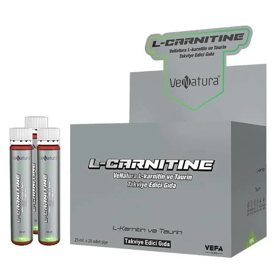 VeNatura L-karnitin ve Taurin Takviye Edici Gıda 25 ml x 20 adet Şişe ürün görseli 1