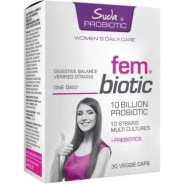 Suda Vitamin Probiotic Fem Biotic 30 Veggie Kapsül ürün görseli 1