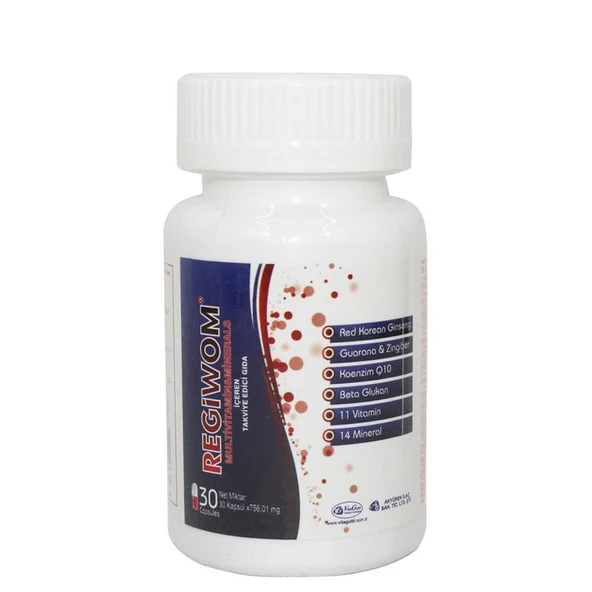 Regiwom Multivitamin Mineral 30 Kapsül ürün görseli 1