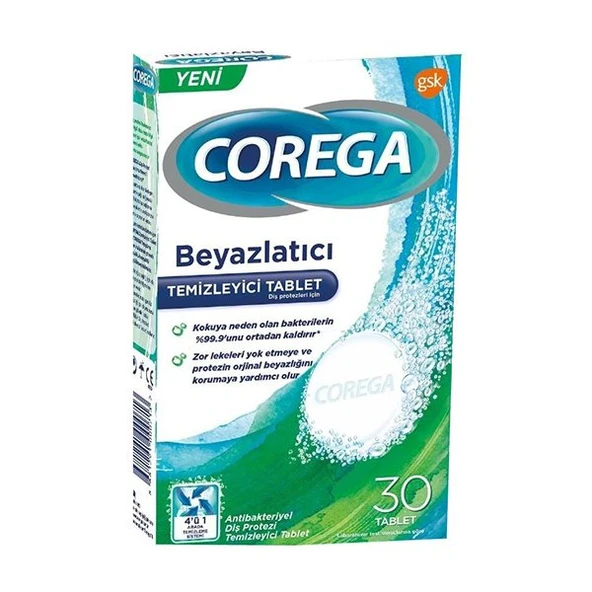 Corega Beyazlatıcı Tablet 30 Adet ürün görseli 1