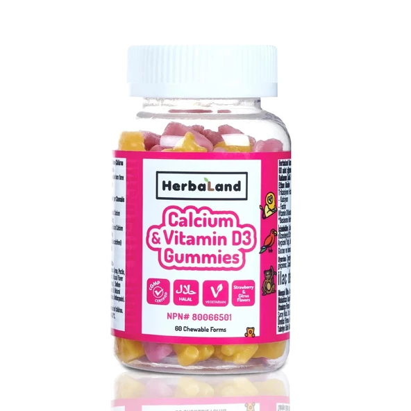 Herbaland Kids Calcium with Vitamin D3 60 Adet ürün görseli 1