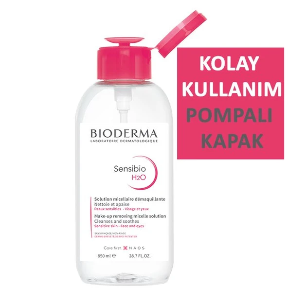 Bioderma Sensibio H2O 850 ml Misellar Su - Resim 2