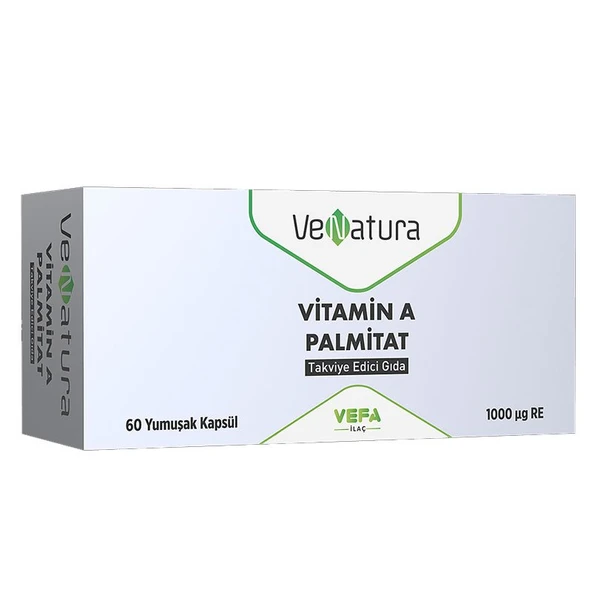 VeNatura Vitamin A Palmitat Takviye Edici Gıda 60 Yumuşak Kapsül ürün görseli 1