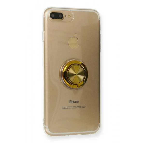 FitCase iPhone 7 Plus / 8 Plus Kılıf Gross Ring Şeffaf Arka Kapak - Resim 4