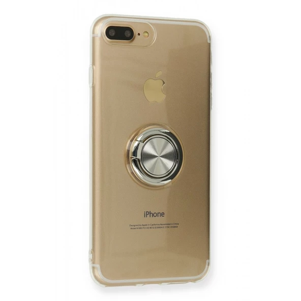 FitCase iPhone 7 Plus / 8 Plus Kılıf Gross Ring Şeffaf Arka Kapak - Resim 3