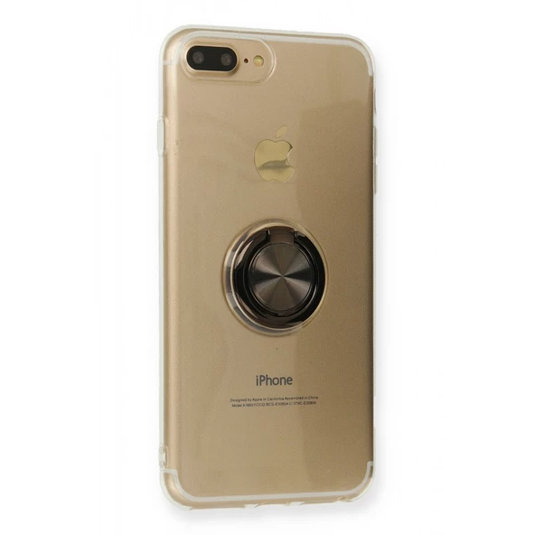 FitCase iPhone 7 Plus / 8 Plus Kılıf Gross Ring Şeffaf Arka Kapak - Resim 2