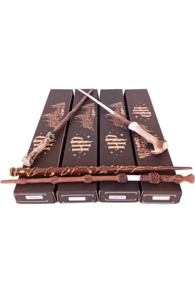 HAPPENS Harry Potter Asa Seti , Büyülü Asa Seti 4'lü (Harry-Hermonie-Voldemort-Dumbledore) ürün görseli 1