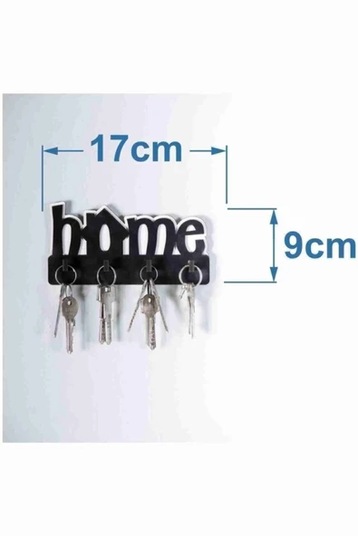 HAPPENS Home Ahşap Duvar Dekoru Anahtar Askısı - Resim 3