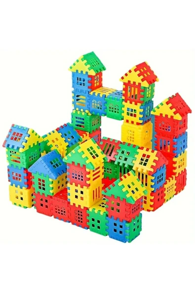 HAPPENS Puzzle City 3d Yapı Ve Tasarım Blokları 128 Parça Eğitici Oyuncak ürün görseli 1