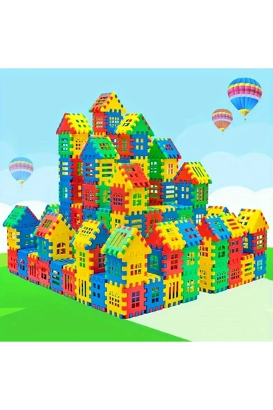 HAPPENS Puzzle City 3d Yapı Ve Tasarım Blokları 64 Parça Eğitici Oyuncak ürün görseli 1