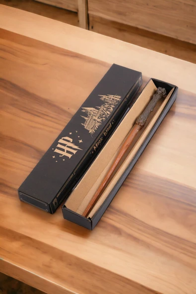 HAPPENS Harry Potter Asa 33 Cm , Büyülü Asa, Harry Asası Kutulu Yeni Asa ürün görseli 1
