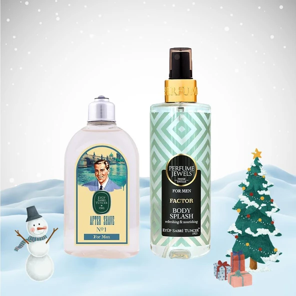 Eyüp Sabri Tuncer Yılbaşı Paketi Erkek Body Splash Factor 250 ml ve Tıraş Kolonyası No:1 ürün görseli 1