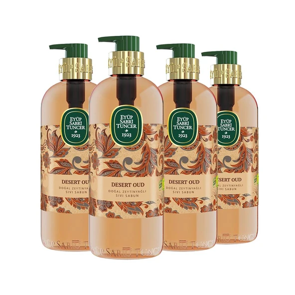 Eyüp Sabri Tuncer Desert Oud Doğal Zeytinyağlı Sıvı Sabun 500 ml x 4 ürün görseli 1