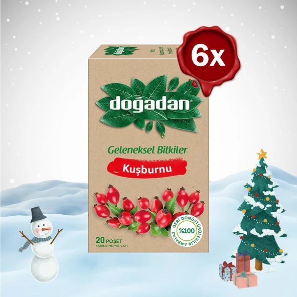 Doğadan Yılbaşı Paketi Kuşburnu Çayı 20'li x 6 ürün görseli 1