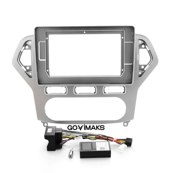 FORD MONDEO 2007-2012 UYUMLU SILVER GREY ANDROID MULTİMEDYA ÇERÇEVESİ - SOKET ürün görseli 1