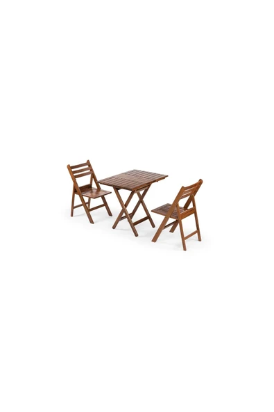 İspanya - Atina Balkon Takım (Masa 60x100) - Katlanır, Ahşap Bahçe, Teras, Balkon Takım ürün görseli 1