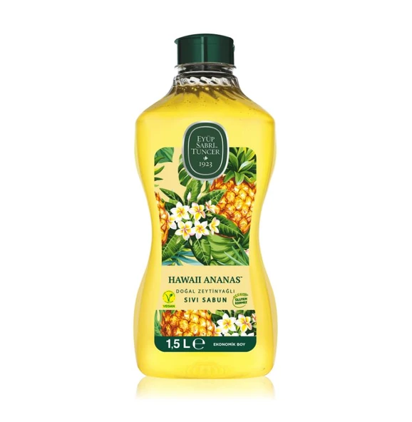 Eyüp Sabri Tuncer Doğal Zeytinyağlı Hawaii Ananas Sıvı Sabun 1.5 L ürün görseli 1