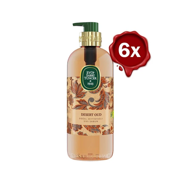 Eyüp Sabri Tuncer Desert Oud Doğal Zeytinyağlı Sıvı Sabun 500 ml x 6 ürün görseli 1