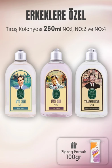 Eyüp Sabri Tuncer Tıraş Kolonya Seti 1-2-4 ve Zigzag Pamuk 100 gr ürün görseli 1