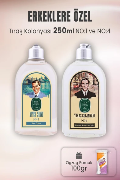 Eyüp Sabri Tuncer Tıraş Kolonyası No:1, No:4 ve Zigzag Pamuk 100 gr ürün görseli 1