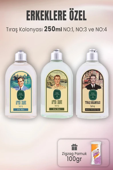 Eyüp Sabri Tuncer Tıraş Kolonya Seti 1-3-4 ve Zigzag Pamuk 100 gr ürün görseli 1