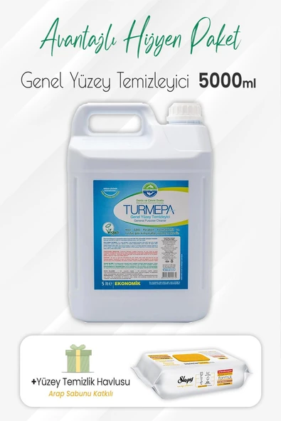 Turmepa Yüzey Temizleyici ve Arap Sabunlu Yüzey Temizlik 100' lü ürün görseli 1