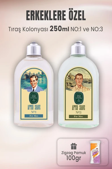 Eyüp Sabri Tuncer Tıraş Kolonyası No:1, No:3 ve Zigzag Pamuk 100 gr ürün görseli 1