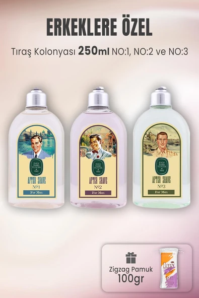 Eyüp Sabri Tuncer Tıraş Kolonya Seti 1-2-3 ve Zigzag Pamuk 100 gr ürün görseli 1
