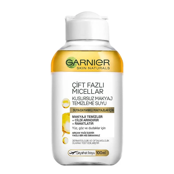 Garnier Micellar Temizleme Suyu Çift Fazlı Argan 100 ml ürün görseli 1