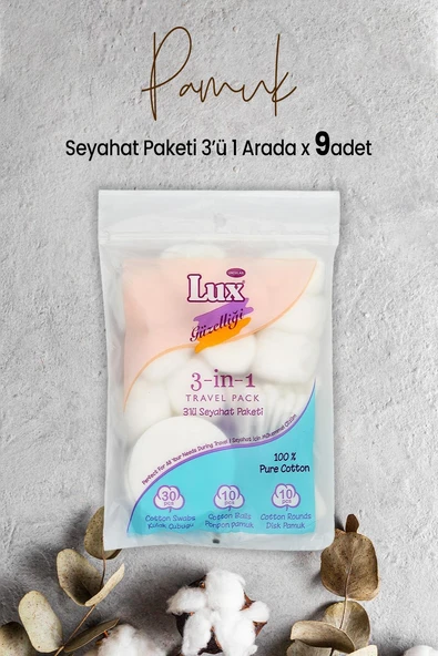 Lux 3' lü Seyahat Paketi x 9 Adet ürün görseli 1