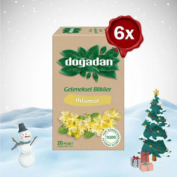 Doğadan Yılbaşı Paketi Ihlamur Çayı 20'li x 6 ürün görseli 1