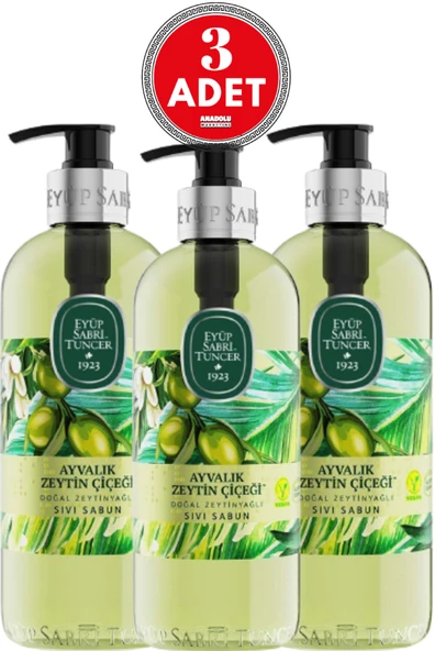 Eyüp Sabri Tuncer Ayvalık Zeytin Çiçeği Sıvı Sabun 500 ml x 3 Adet ürün görseli 1