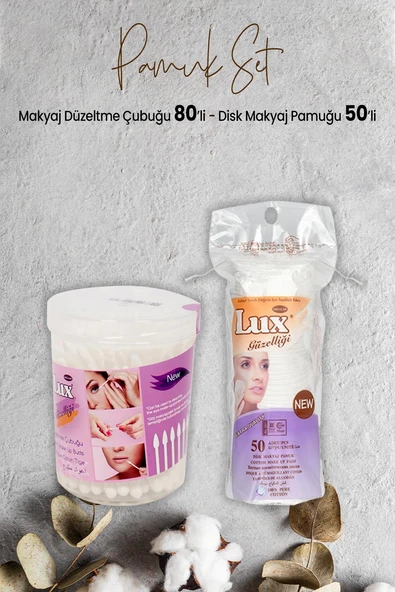 Lux Makyaj Düzeltme Çubuğu 80' li ve Disk Makyaj Pamuğu 50'li ürün görseli 1