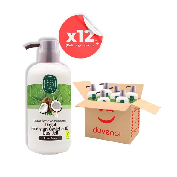Eyüp Sabri Tuncer Doğal Hindistan Cevizi Sütlü Duş Jeli 600 ml x 12 ürün görseli 1