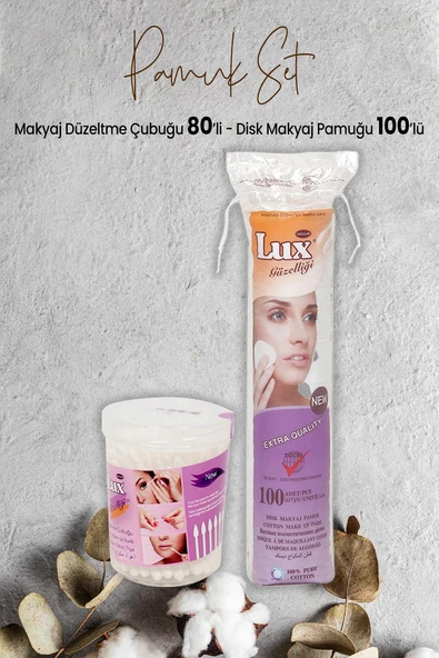 Lux Makyaj Düzeltme Çubuğu 80' li ve Disk Makyaj Pamuğu 100'lü ürün görseli 1