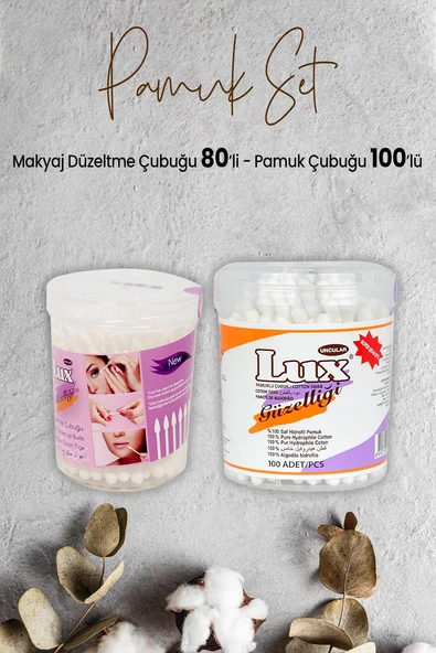 Lux Makyaj Düzeltme Çubuğu 80' li ve Pamuk Çubuğu 100' lü ürün görseli 1