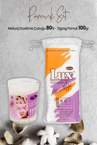 Lux Makyaj Düzeltme Çubuğu 80' li ve Zigzag Pamuk 100 gr ürün görseli 1