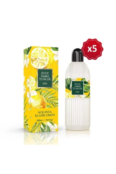 Eyüp Sabri Tuncer Klasik Limon Kolonyası 80 Derece Pet Şişe 400 ml x 5 Adet ürün görseli 1