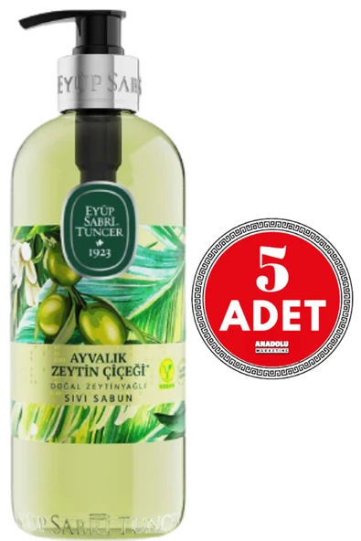 Eyüp Sabri Tuncer Ayvalık Zeytin Çiçeği Sıvı Sabun 500 ml x 5 Adet ürün görseli 1