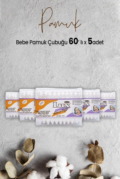 Lux Bebe Pamuk Çubuğu 60' lı x 5 Adet ürün görseli 1
