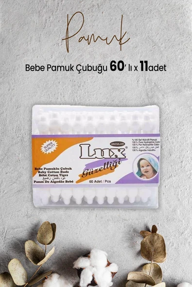 Lux Bebe Pamuk Çubuğu 60' lı x 11 Adet ürün görseli 1