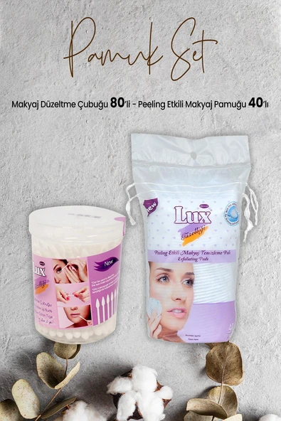 Lux Makyaj Düzeltme Çubuğu 80' li ve Peeling Etkili Makyaj Pamuğu 40' lı ürün görseli 1