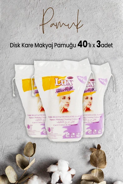 Lux Disk Kare Makyaj Pamuğu 40' lı x 3 Adet ürün görseli 1