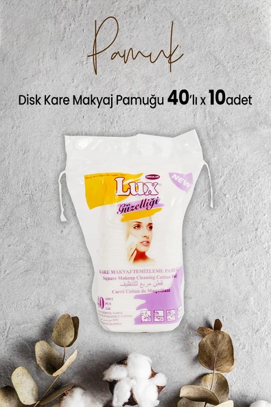 Lux Disk Kare Makyaj Pamuğu 40' lı x 10 Adet ürün görseli 1