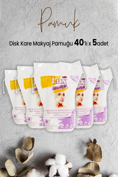 Lux Disk Kare Makyaj Pamuğu 40' lı x 5 Adet ürün görseli 1
