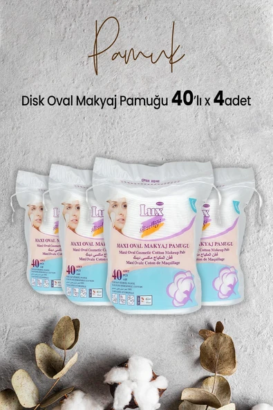 Lux Disk Oval Makyaj Pamuğu 40' lı x 4 Adet ürün görseli 1