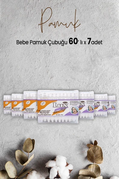 Lux Bebe Pamuk Çubuğu 60' lı x 7 Adet ürün görseli 1