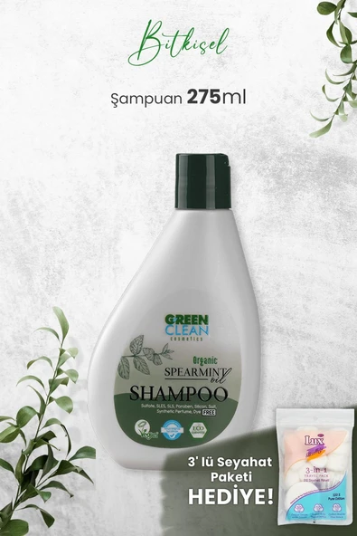 Green Clean Şampuan Spearmint 275 ml ve Hediyeli ürün görseli 1